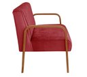 Ver imagem 6 de Conjunto Decorativo Anita Kit Namoradeira + Poltrona Sala, Recepção Vermelho Bordô 110