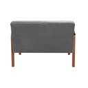 Ver imagem 4 de Conjunto Decorativo Anita Kit Namoradeira + Poltrona Sala, Recepção Cinza Grafite 220