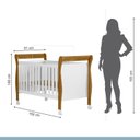 Ver imagem 3 de Quarto de Bebê com Berço Mini Cama, Cômoda 1 Porta 4 Gavetas e Roupeiro 4 Portas 3 Gavetas 100% Mdf