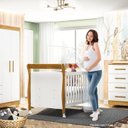 Ver imagem 5 de Quarto de Bebê com Berço Mini Cama, Cômoda 1 Porta 4 Gavetas e Roupeiro 4 Portas 3 Gavetas 100% Mdf