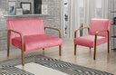 Ver imagem 1 de Conjunto Decorativo Anita Kit Namoradeira + Poltrona Sala, Recepção Rosa 280