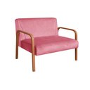 Ver imagem 5 de Conjunto Decorativo Anita Kit Namoradeira + Poltrona Sala, Recepção Rosa 280