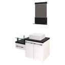 Ver imagem 2 de Conjunto Balcão C-cuba Q32 e Espelheira Legno 831 Branco Chess C-nogal Branco Chess C-preto Ônix