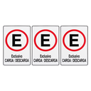 Ver imagem 1 de Combo 3 Placas De Sinalização Estacionamento Exclusivo Carga / Descarga 20x30 Acesso - P-1/1 F9e