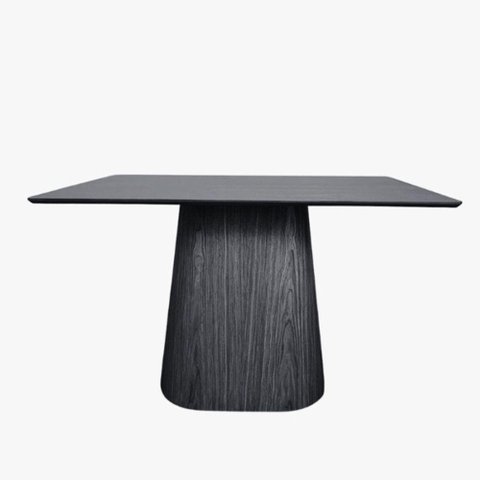 Mesa de Jantar Cone Retangular 150x90 Cm Tampo Ébano Base Ébano Cor Preto
