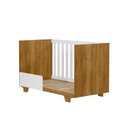 Ver imagem 5 de Quarto de Bebê com Berço Mini Cama, Cômoda 1 Porta 4 Gavetas e Roupeiro Flocos 3 Portas 2 Gavetas Branco/Madeirado Ypê