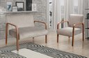 Ver imagem 2 de Conjunto Decorativo Anita Kit Namoradeira + Poltrona Sala, Recepção Cinza Capuccino 250