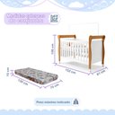 Ver imagem 7 de Quarto de Bebê com Berço Mini Cama, Cômoda 1 Porta 4 Gavetas e Roupeiro Flocos 3 Portas 2 Gavetas Br