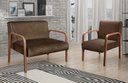 Ver imagem 1 de Conjunto Decorativo Anita Kit Namoradeira + Poltrona Sala, Recepção Marrom 260