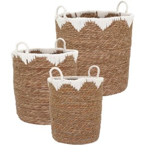 CESTA FIBRA NATURAL 3PÇ