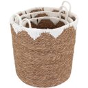 Ver imagem 6 de Jogo 3 Cesta Decorativa Organizadora Multiuso Fibra Natural