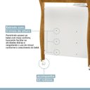 Ver imagem 4 de Quarto de Bebê com Berço Mini Cama, Cômoda 1 Porta 4 Gavetas e Roupeiro Flocos 3 Portas 2 Gavetas Branco/Madeirado Ypê