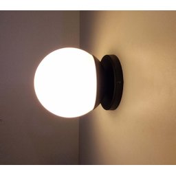 Arandela Parede Aluminio Não Enferruja Bola Vidro 15cm - 4