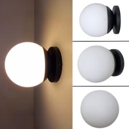 Arandela Parede Aluminio Não Enferruja Bola Vidro 15cm - 6