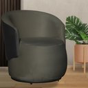 Ver imagem 1 de Poltrona Organica Beatriz Veludo Cinza C/ Composê Corano Preto - Lm Decor