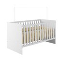 Ver imagem 7 de Quarto de Bebê Berço com Colchão, Cômoda 1 Porta 4 Gavetas e Roupeiro Flocos 3 Portas 2 Gavetas Branco