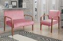 Ver imagem 1 de Conjunto Decorativo Anita Kit Namoradeira + Poltrona Sala, Recepção Rosa Rosê 390