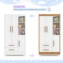Ver mais imagens de Quarto de Bebê com Berço com Colchão, Cômoda 1 Porta 4 Gavetas e Roupeiro Flocos 3 Portas 2 Gavetas