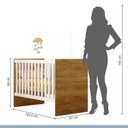 Ver mais imagens de Quarto de Bebê com Berço com Colchão, Cômoda 1 Porta 4 Gavetas e Roupeiro Flocos 3 Portas 2 Gavetas