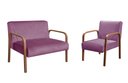 Ver imagem 2 de Conjunto Decorativo Anita Kit Namoradeira + Poltrona Sala, Recepção Roxo 380