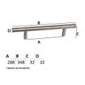 Puxador IL 813 - Escovado - 288MM - 2