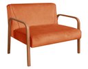 Ver imagem 5 de Conjunto Decorativo Anita Kit Namoradeira + Poltrona Sala, Recepção Laranja Terracota 400