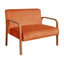 Ver imagem 5 de Conjunto Decorativo Anita Kit Namoradeira + Poltrona Sala, Recepção Laranja Terracota 400