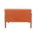 Ver imagem 4 de Conjunto Decorativo Anita Kit Namoradeira + Poltrona Sala, Recepção Laranja Terracota 400