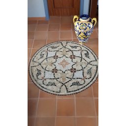 Piso em Mosaico Romano Floral Renascentista 150cm - 2