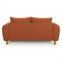 Ver imagem 4 de Sofa Living 185cm Tecido Boucle Almofadas Soltas Pes em Madeira:Terracota