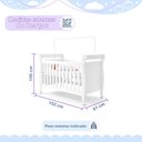 Ver imagem 6 de Quarto de Bebê com Berço Mini Cama, Cômoda 1 Porta 4 Gavetas e Roupeiro 4 Portas 3 Gavetas 100% MDF