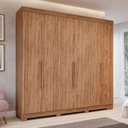 Ver imagem 1 de Guarda-Roupa Casal 6 Portas com Pés 234cm 100% MDF Boston Espresso Móveis Marrom/Cinamomo