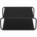 Ver imagem 7 de Mesa de Centro para Sala de Estar 80cm Orgânica Industrial Alek A03 Nero Preto - Lyam Decor