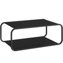 Ver imagem 2 de Mesa de Centro para Sala de Estar 80cm Orgânica Industrial Alek A03 Nero Preto - Lyam Decor