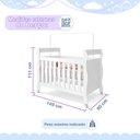 Ver imagem 5 de Quarto de Bebê com Berço Mini Cama, Cômoda 1 Porta 4 Gavetas e Roupeiro Flocos 3 Portas 2 Gavetas Br