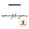 3 Pendente Led Linear Preto Horizontal 1 Mt Mesa Bet26 - 4