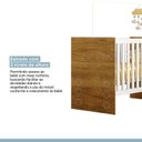 Ver imagem 4 de Quarto de Bebê com Berço com Suporte, Cômoda 1 Porta 4 Gavetas e Roupeiro Flocos 3 Portas 2 Gavetas Marrom/Branco/Madeirado Ypê