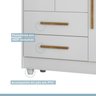 Quarto de Bebê com Berço com Suporte, Cômoda 1 Porta 4 Gavetas e Roupeiro Flocos 3 Portas 2 Gavetas - 19