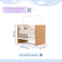 Ver imagem 7 de Quarto de Bebê com Berço com Suporte, Cômoda 1 Porta 4 Gavetas e Roupeiro Flocos 3 Portas 2 Gavetas