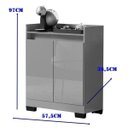 Ver imagem 3 de Buffet Aparador Real 2 Portas Onix/mel - Móveis Primus