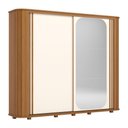 Ver imagem 1 de Guarda Roupa Casal Mozzate 2 Portas de Correr 6 Gavetas MDF-MDP Cinamomo-Off White Móveis Henn