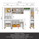 Ver imagem 3 de Armário de Cozinha Tieli 5 Peças Branco - Móveis Arapongas Branco