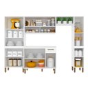 Ver imagem 2 de Armário de Cozinha Tieli 5 Peças Branco - Móveis Arapongas Branco