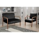 Ver imagem 5 de Conjunto Decorativo Anita Kit Namoradeira + Poltrona Sala, Recepção Preto 410