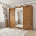 Ver imagem 1 de Guarda-Roupa com Espelho 221cm 3 Portas 6 Gavetas Tokyo Plus Bianchi Nature