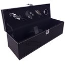 Ver imagem 7 de Maleta Porta Vinho Couro Pu P/ 01 Garrada C/ 4 Acessórios - Cor Preto
