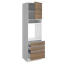 Ver imagem 4 de Torre Quente Glamy 60cm 3 Gavetas Rustic/Branco Madesa