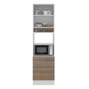 Ver imagem 2 de Torre Quente Glamy 60cm 3 Gavetas Rustic/Branco Madesa