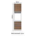 Ver imagem 6 de Torre Quente Glamy 60cm 3 Gavetas Rustic/Branco Madesa