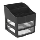 Ver imagem 1 de Kit Organizador de Cosméticos e Maquiagem Preto C/2 Gavetas Nitron